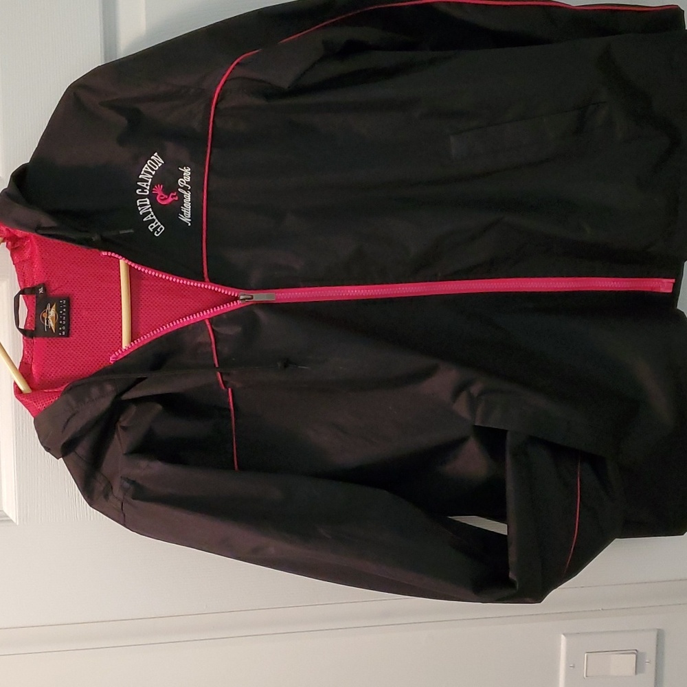 Black windbreaker